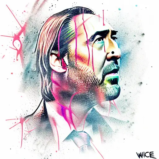 nic cage john wick tattoo design idea