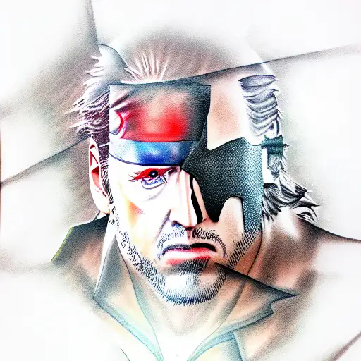 metal gear solid nic cage tattoo design idea