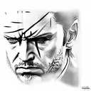 metal gear solid nic cage tattoo design idea
