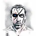 metal gear solid nic cage tattoo design idea