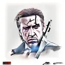 metal gear solid nic cage tattoo design idea