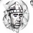 nic cage Mario  tattoo design idea