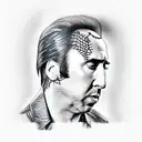 nic cage Mario  tattoo design idea