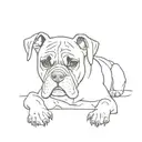 boxer dog tattoo design idea