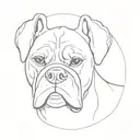 boxer dog tattoo design idea