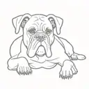 boxer dog tattoo design idea