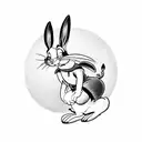 bugs bunny smoking tattoo design idea