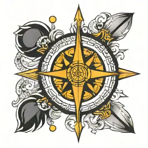 norse compass tattoo design idea