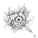 Flores con mariposas tattoo design idea