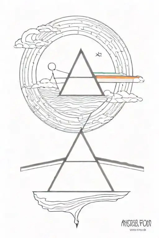 meddle pink floyd album cover tattoo design idea