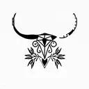 taurus and Virgo zodiac signs combined tattoo design idea