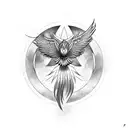 phoenix BIRD containing Taurus and Virgo zodiac signs  tattoo design idea