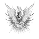phoenix BIRD containing Taurus and Virgo zodiac signs  tattoo design idea