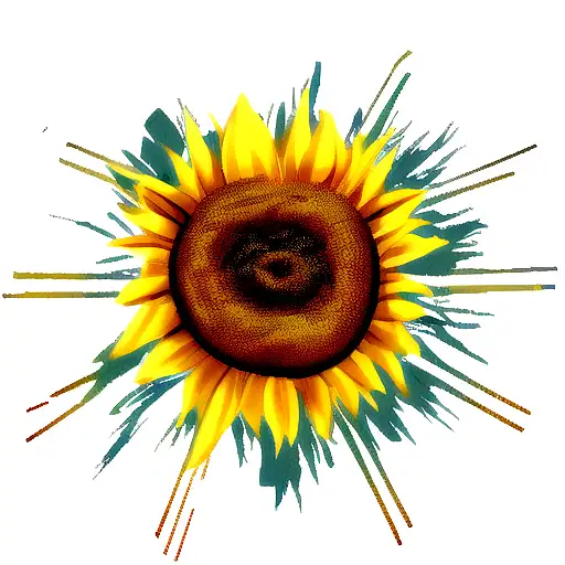 Sunflower tattoo design idea