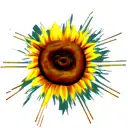 Sunflower tattoo design idea