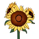 Sunflower tattoo design idea