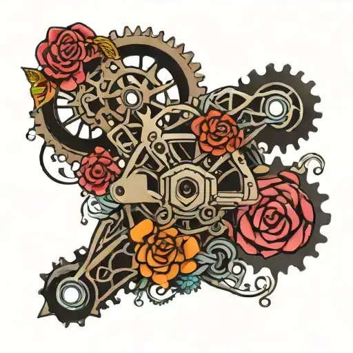 mtb components tattoo design idea