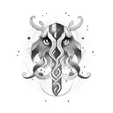 Tushar name with libra sign tattoo design idea