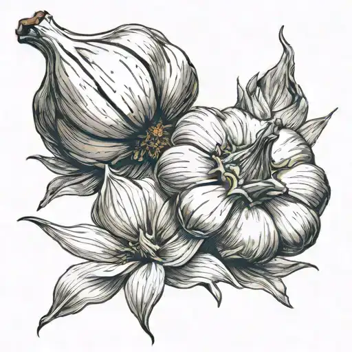 garlic tattoo design idea