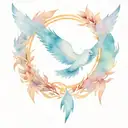 Valkyrie wings water fire "live with intention" tattoo design idea