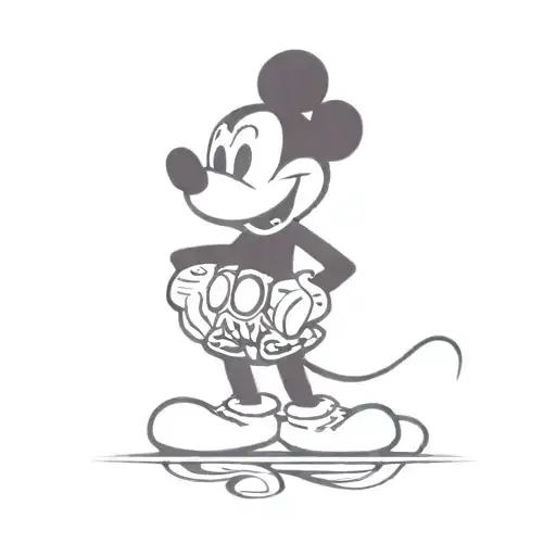 mickey mouse tattoo design idea