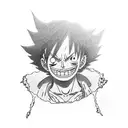 luffy one piece tattoo design idea