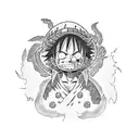 luffy one piece tattoo design idea