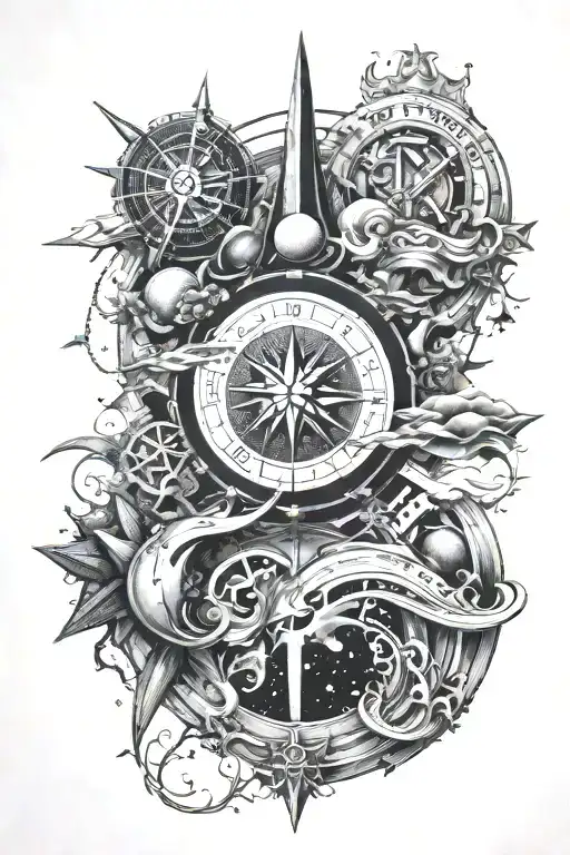 12 laws of the universe inside tattoo design idea