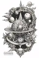 12 laws of the universe inside tattoo design idea