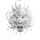 dragon and lion tattoo on the hand of a men with full wrist tattoo tattoo design idea