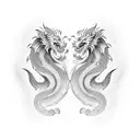 dragon and lion tattoo on the hand of a men with full wrist tattoo tattoo design idea