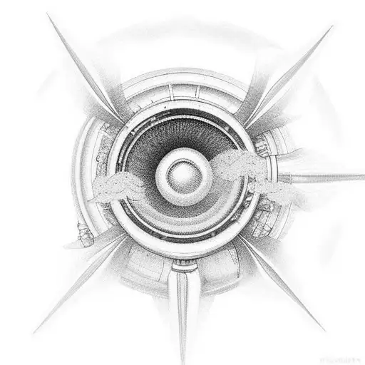 jet engine tattoo design idea