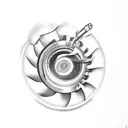 jet engine tattoo design idea