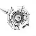 jet engine tattoo design idea