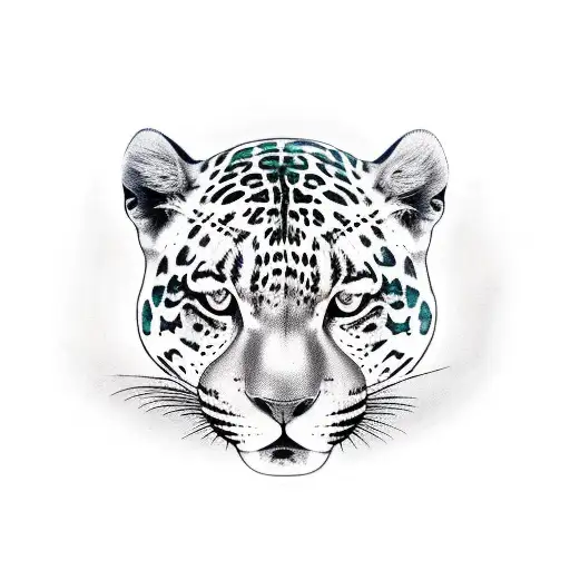 jaguar climbing of a tree tattoo design idea