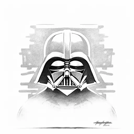 darth vader darkside sleeve tattoo design idea
