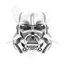 darth vader darkside sleeve tattoo design idea