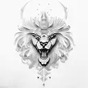 russian eagle and czech lion tattoo design idea