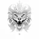 russian eagle and czech lion tattoo design idea