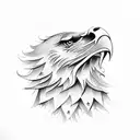 russian eagle and czech lion tattoo design idea