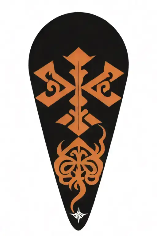 snowflake maori tattoo design idea
