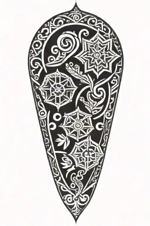 maori snowflake tattoo design idea