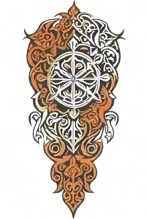 snowflake maori tattoo design idea