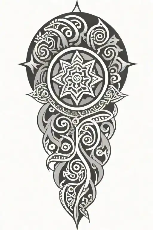 maori snowflake tattoo design idea