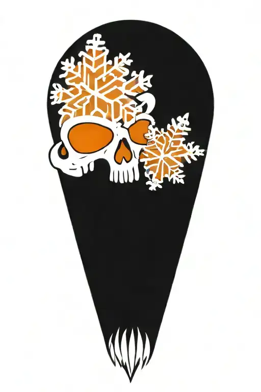 snowflake maori Skull tattoo design idea