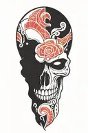 maori skull tattoo design idea