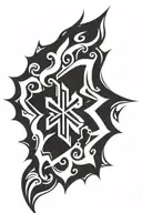 snowflake maori tattoo design idea