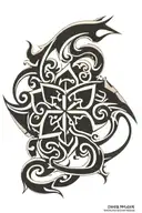 snowflake maori tattoo design idea