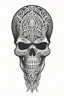 maori skull tattoo design idea