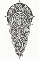 maori snowflake tattoo design idea